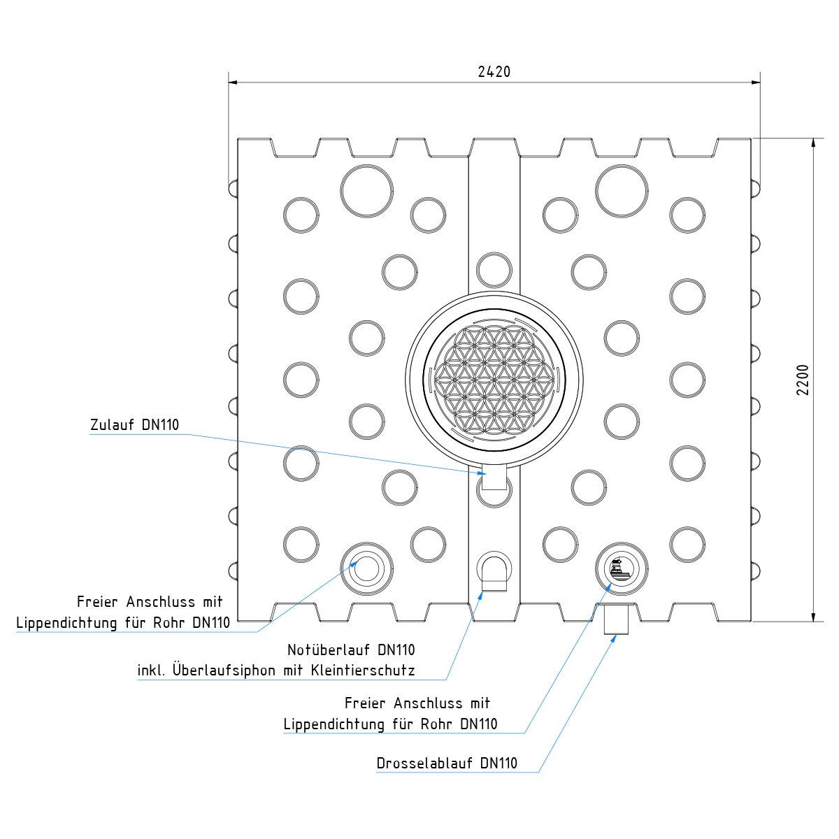 Retentions-Flachtank AQa.Line 5000 Liter
