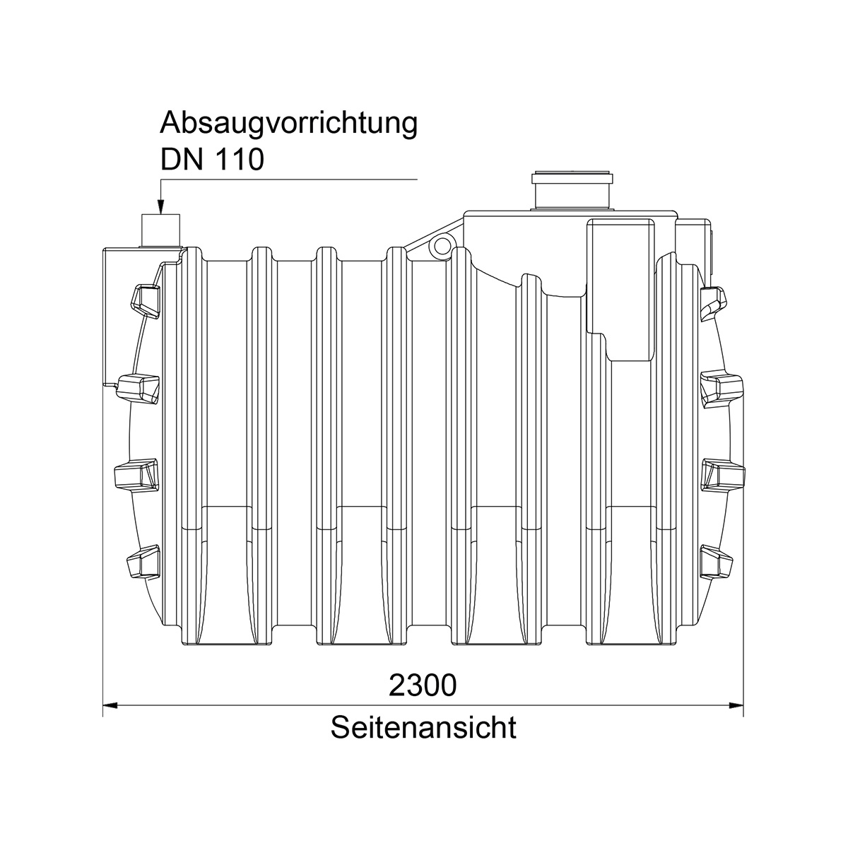 Abwassersystem AQa.Line 15000 Liter (mit DIBt-Zulassung) – grundwasserstabil