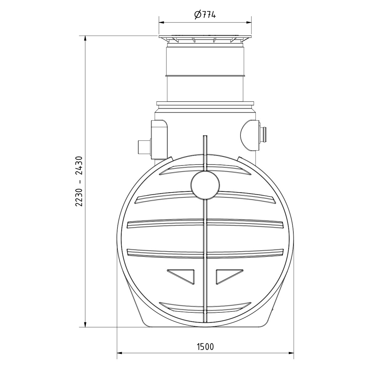 Retentionszisterne AQa.Line 3400 Liter