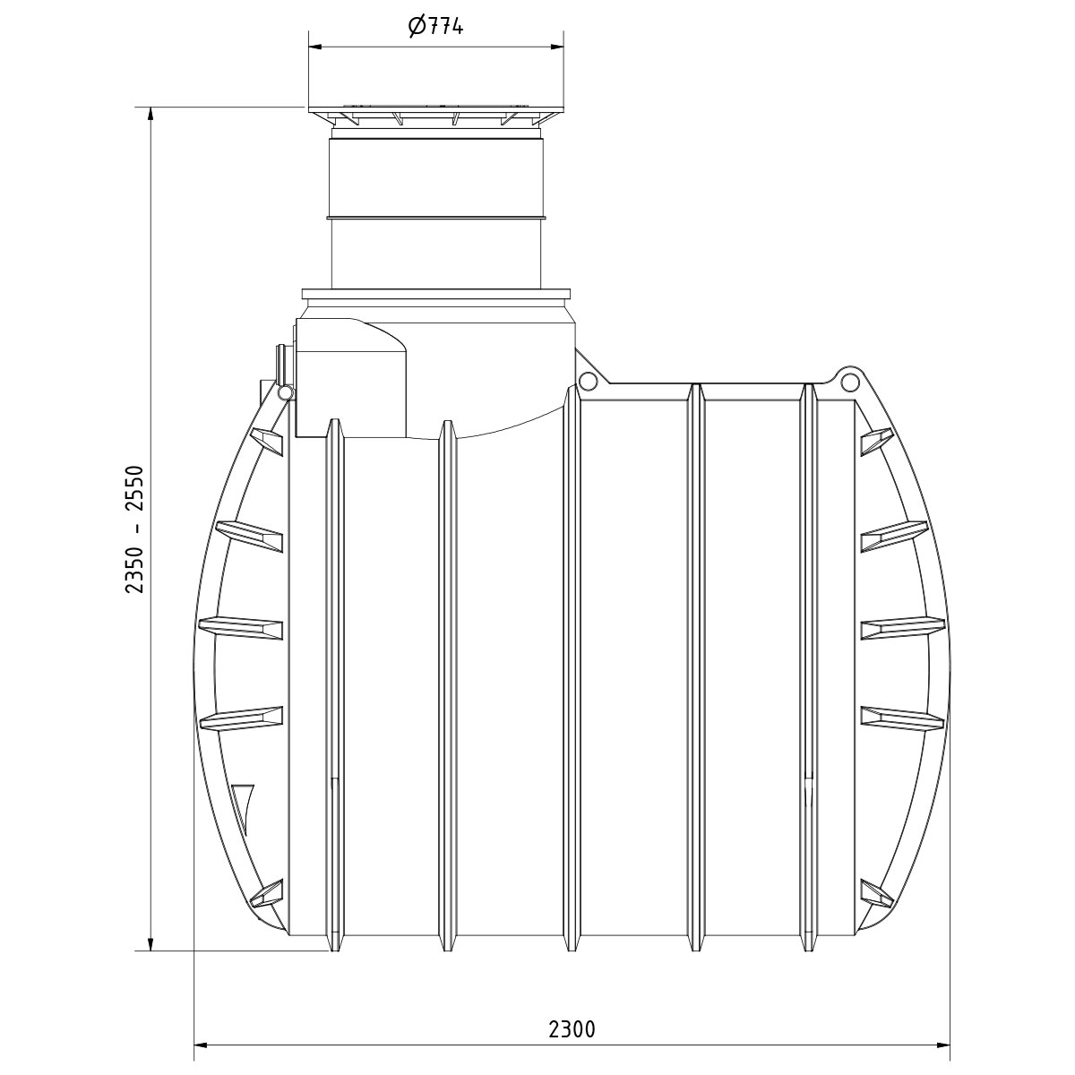 Retentionszisterne AQa.Line 4450 Liter