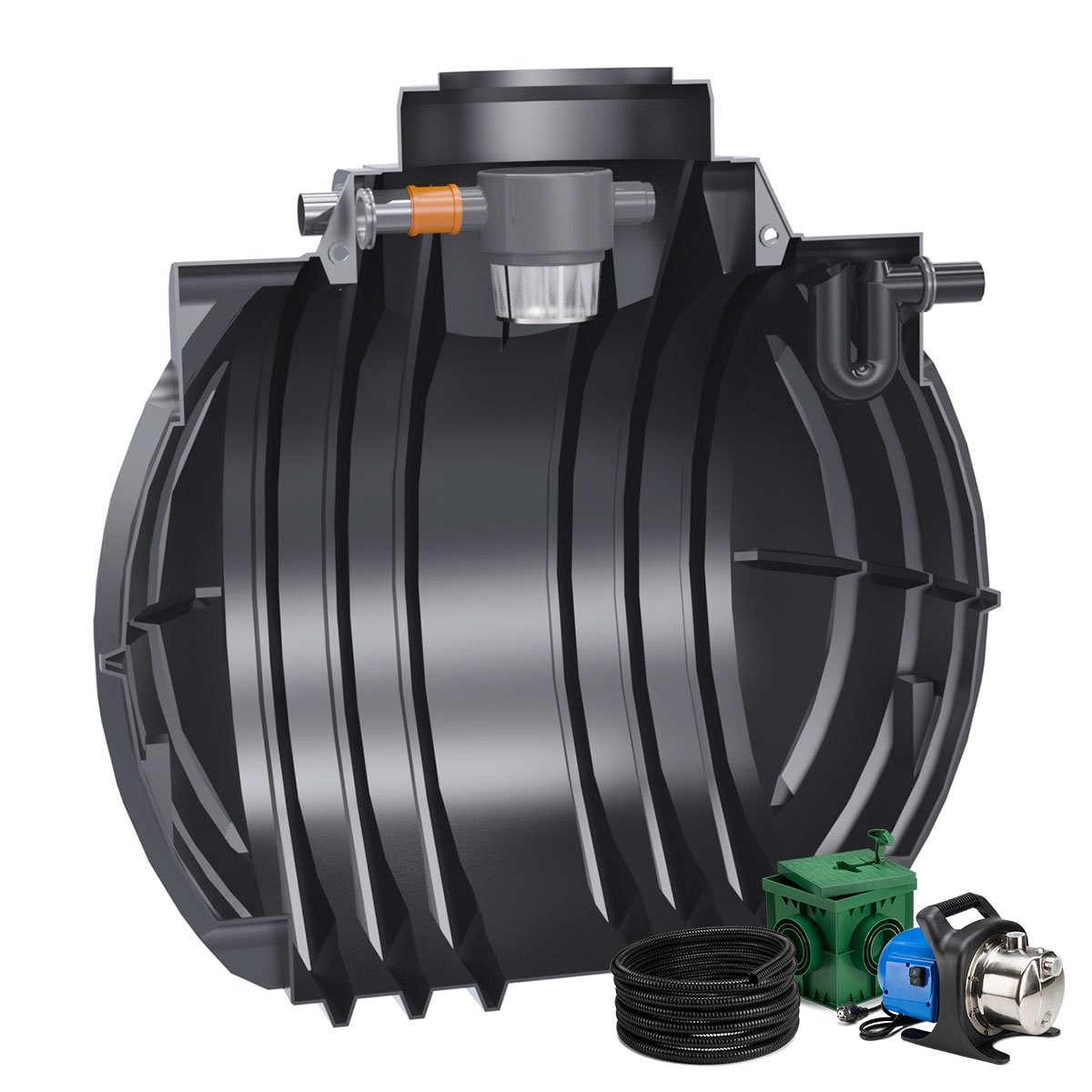 Regenwasseranlage Premium 5300 Liter Garten