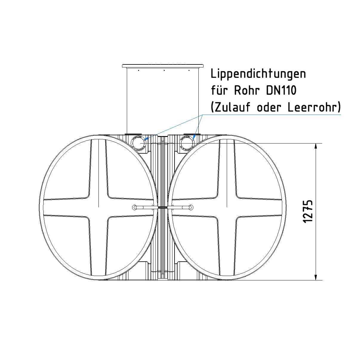 Flachtank Twinbloc 5000 Liter