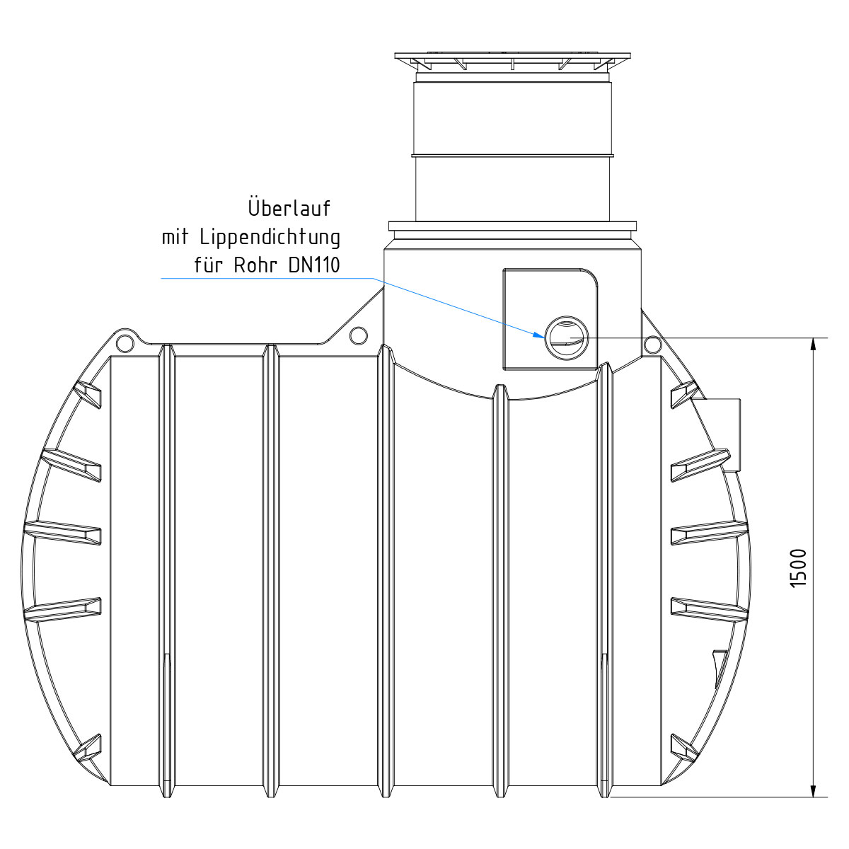 Zisterne AQa.Line 3400 Liter