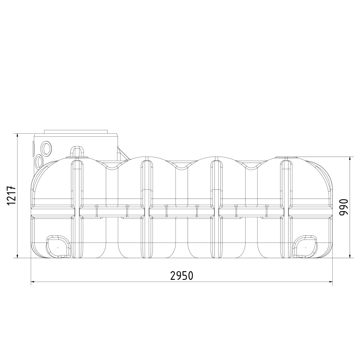 Flachtank Pluvo plus 5000 Liter
