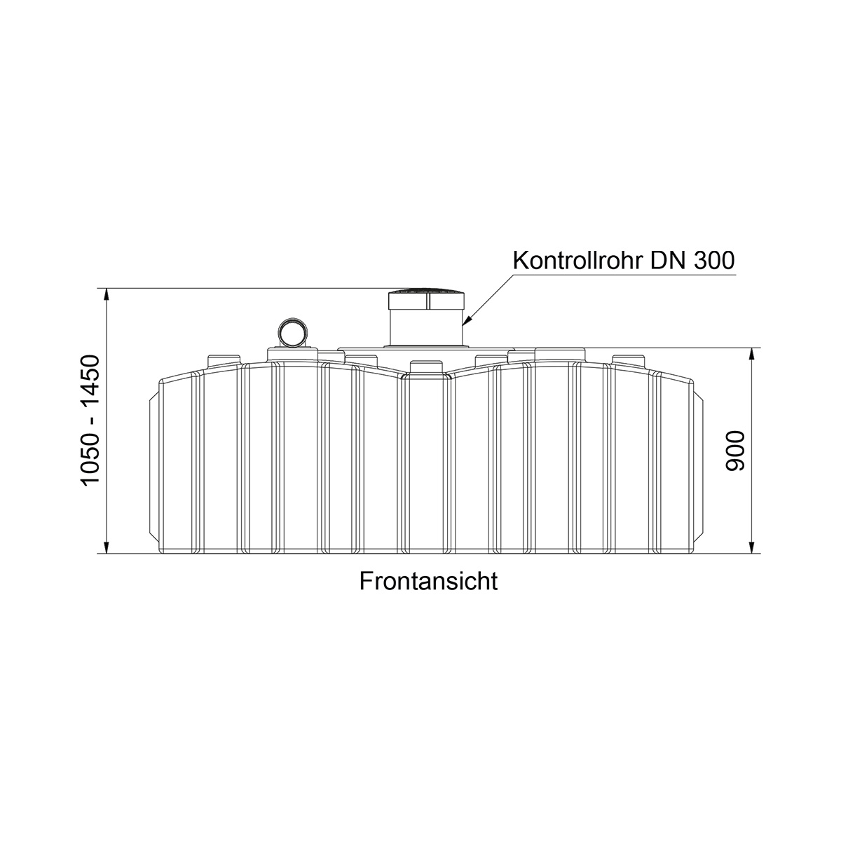 Abwasserflachtank AQa.Line 4000 Liter