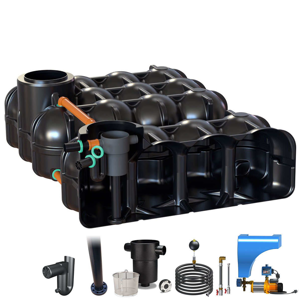 Regenwasseranlage Pluvo Plus 10.000 Liter Haus