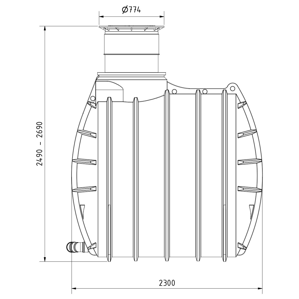 Zisterne AQa.Line 12000 Liter