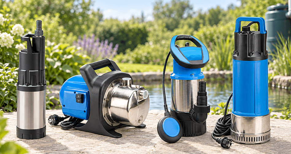 Pumpe für die Gartenbewässerung mit Regenwasser
