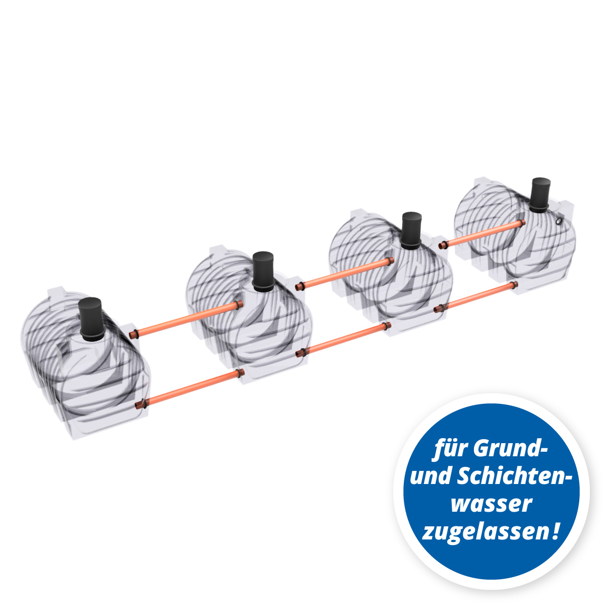Abwassersystem AQa.Line 12000 Liter (mit DIBt-Zulassung) – grundwasserstabil