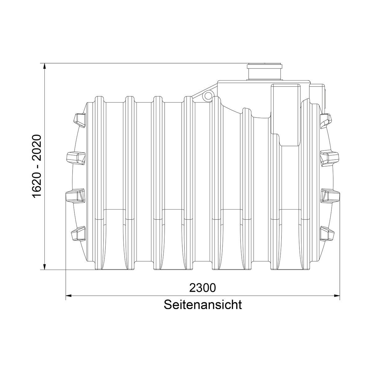Abwassersystem AQa.Line 15000 Liter (mit DIBt-Zulassung) – grundwasserstabil