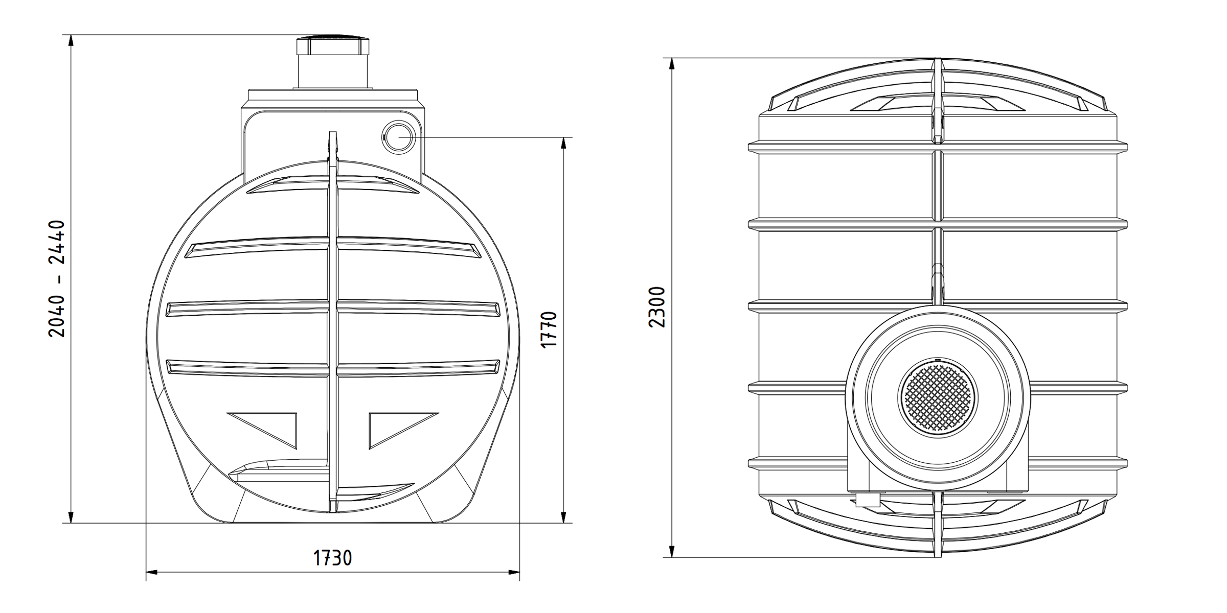 Sammelgrube 4450 L Skizze