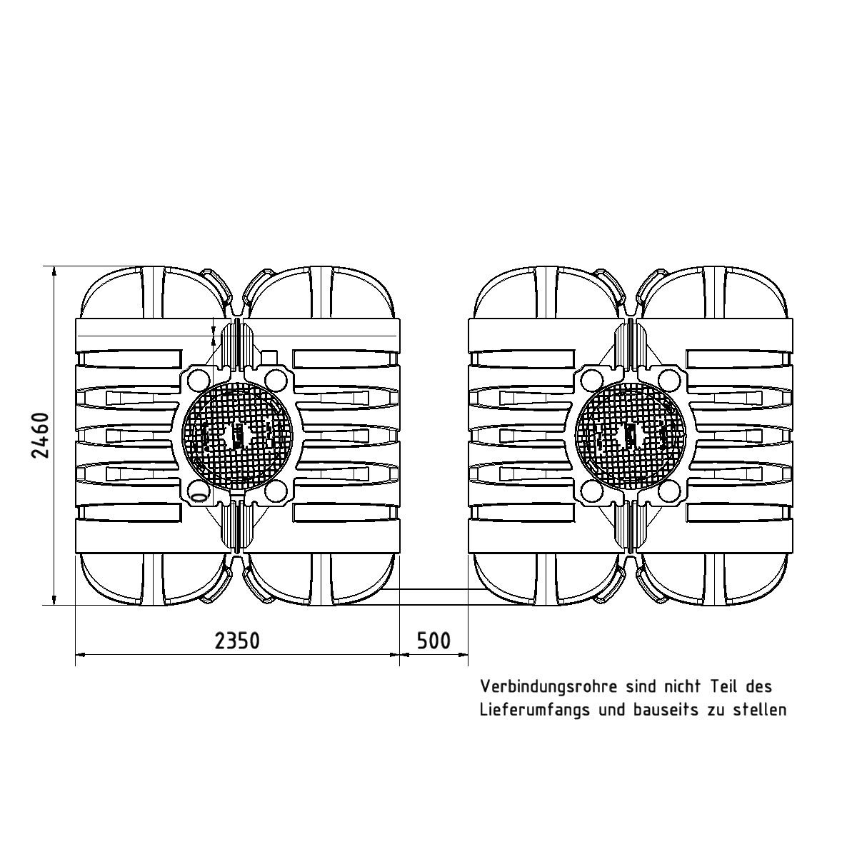 Regenwasseranlage Twinbloc 10.000 Liter