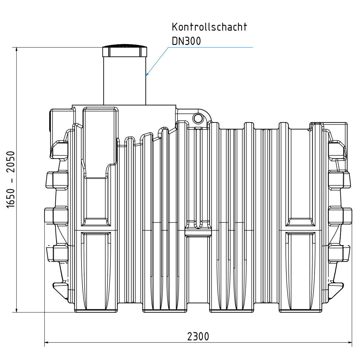 Abwassertank AQa.Line 3000 Liter (mit DIBt-Zulassung) - grundwasserstabil