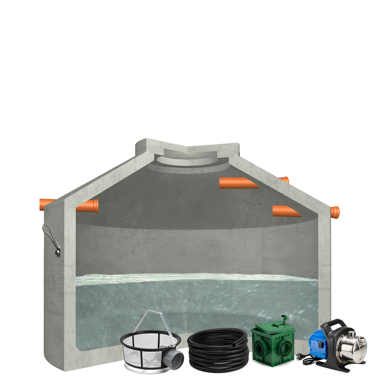 Regenwasseranlage Hydrophant 4360 L Garten