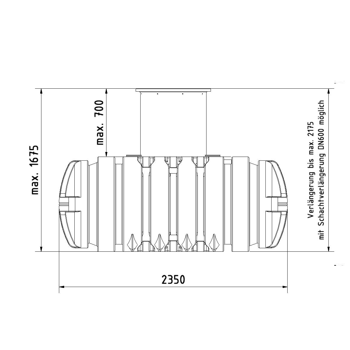 Flachtank Twinbloc 3500 Liter