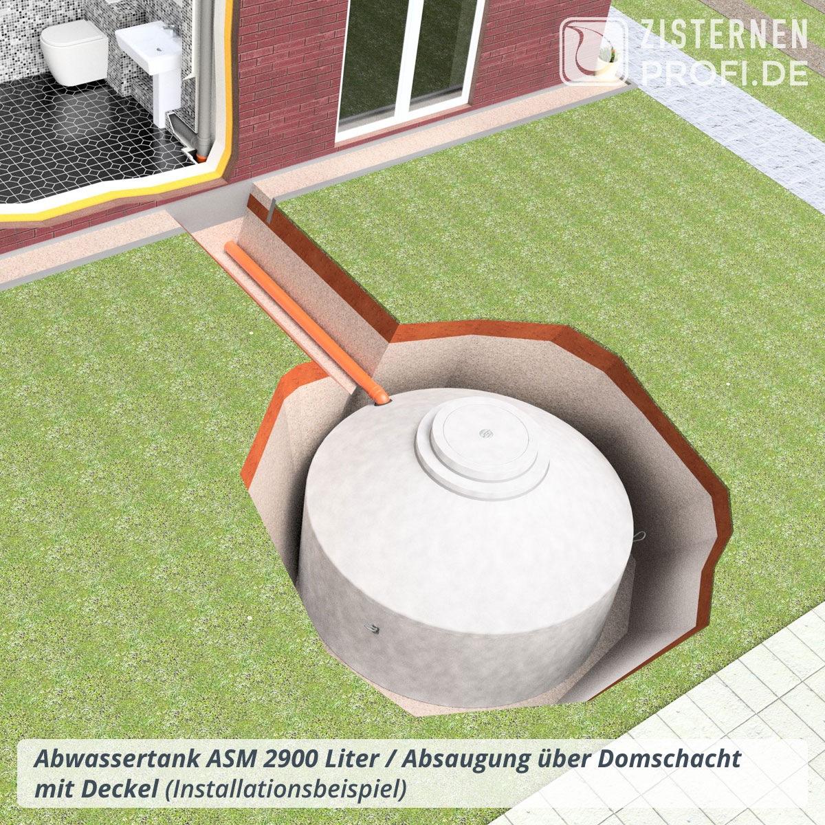 Abwassersammelgrube "ASM" 2900 L