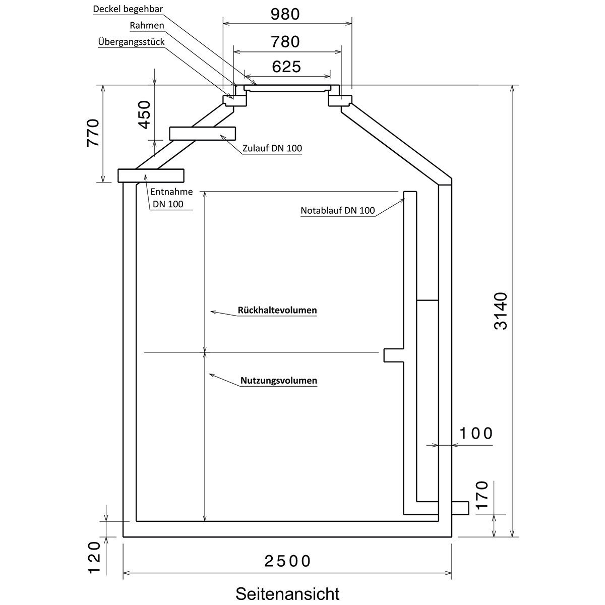 Retentionszisterne Hydrophant 9200 Liter