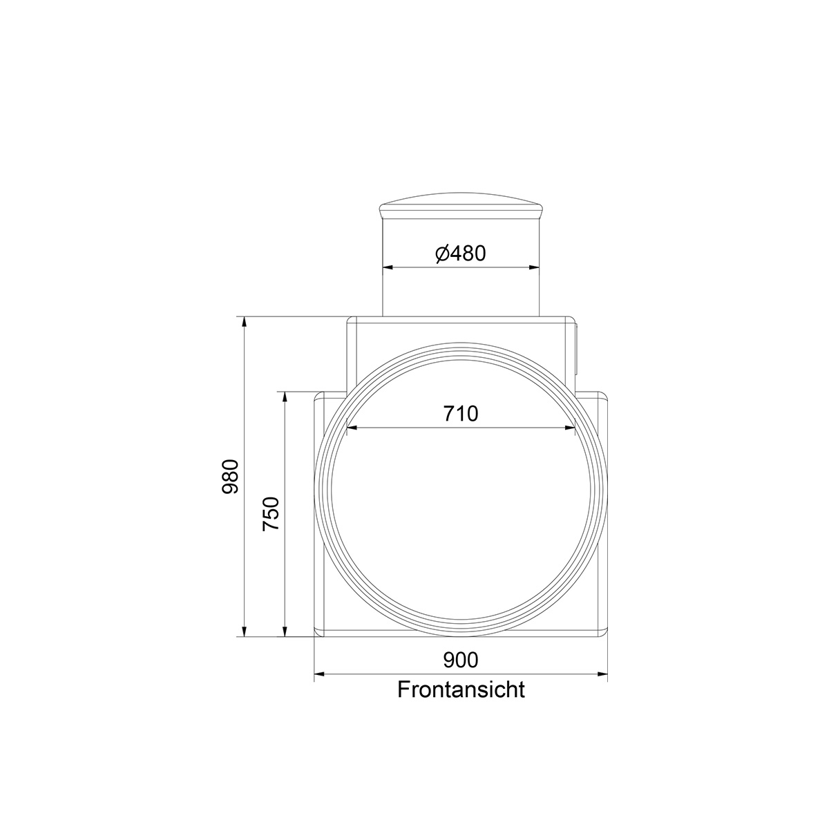 Abwassertank AQa.Line 1000 Liter (mit DIBt-Zulassung)