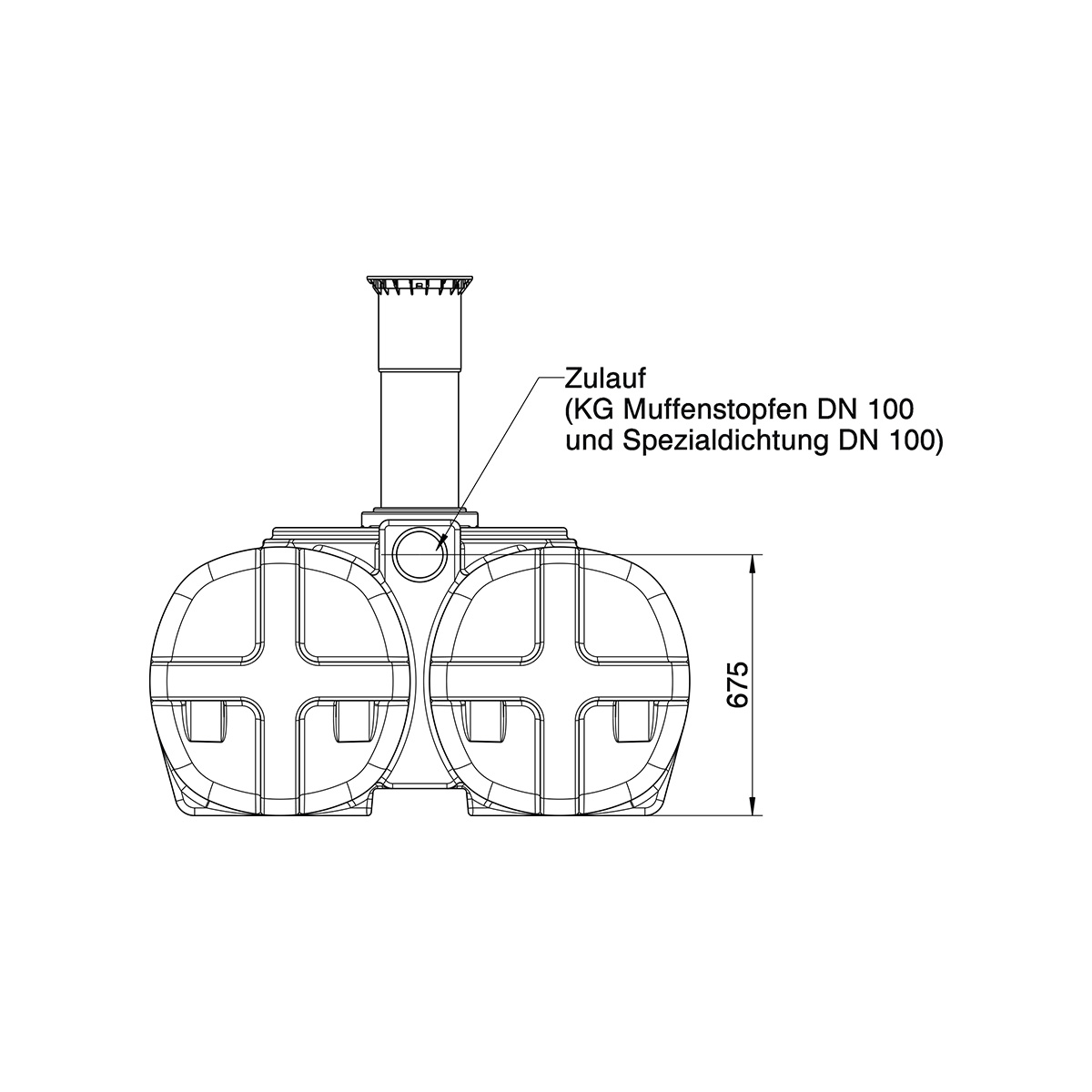Abwassertank Twinbloc 1500 Liter (mit DIBt-Zulassung)