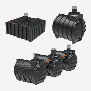 Abwassertanks in verschiedenen Größen
