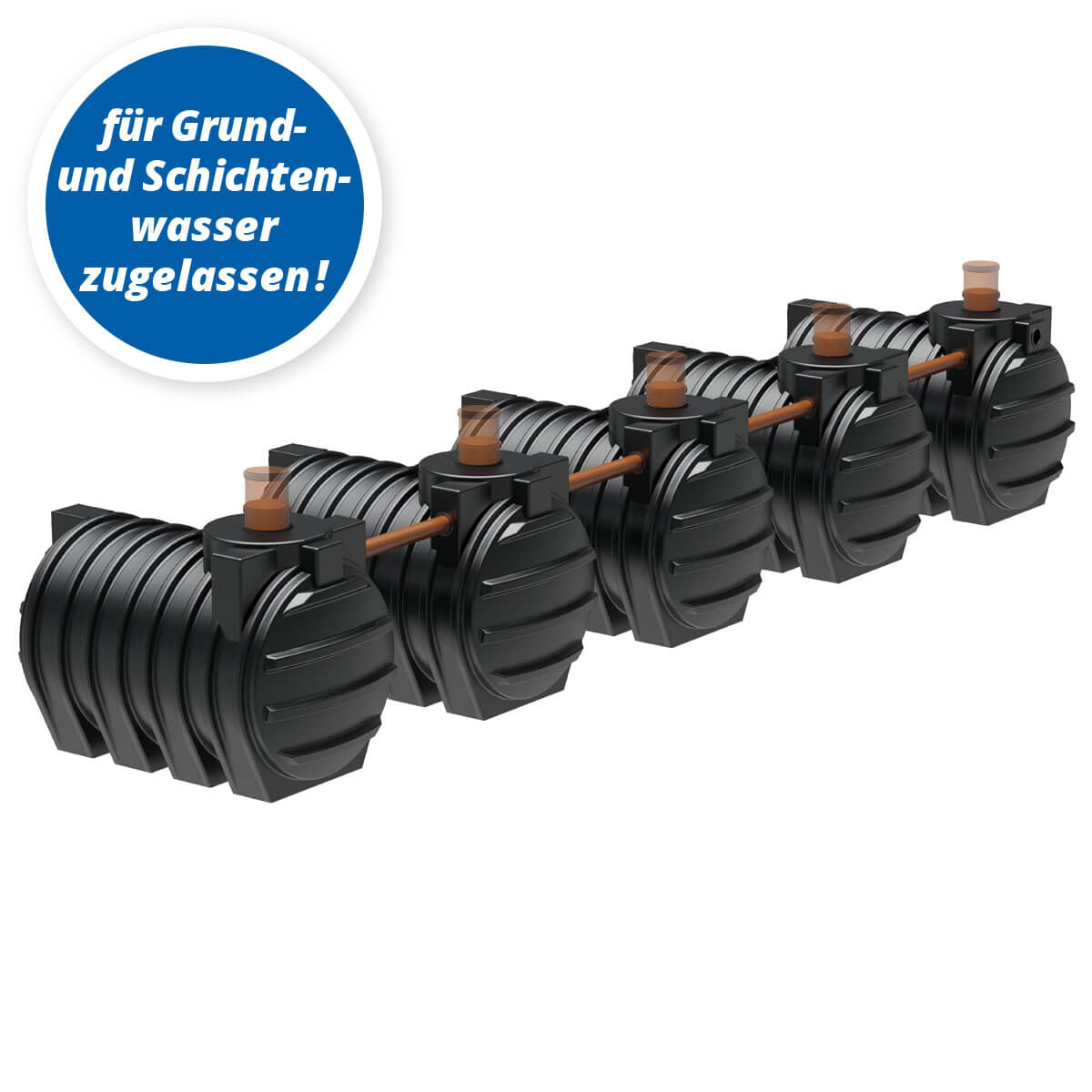 Abwassersystem AQa.Line 15000 Liter (mit DIBt-Zulassung) – grundwasserstabil