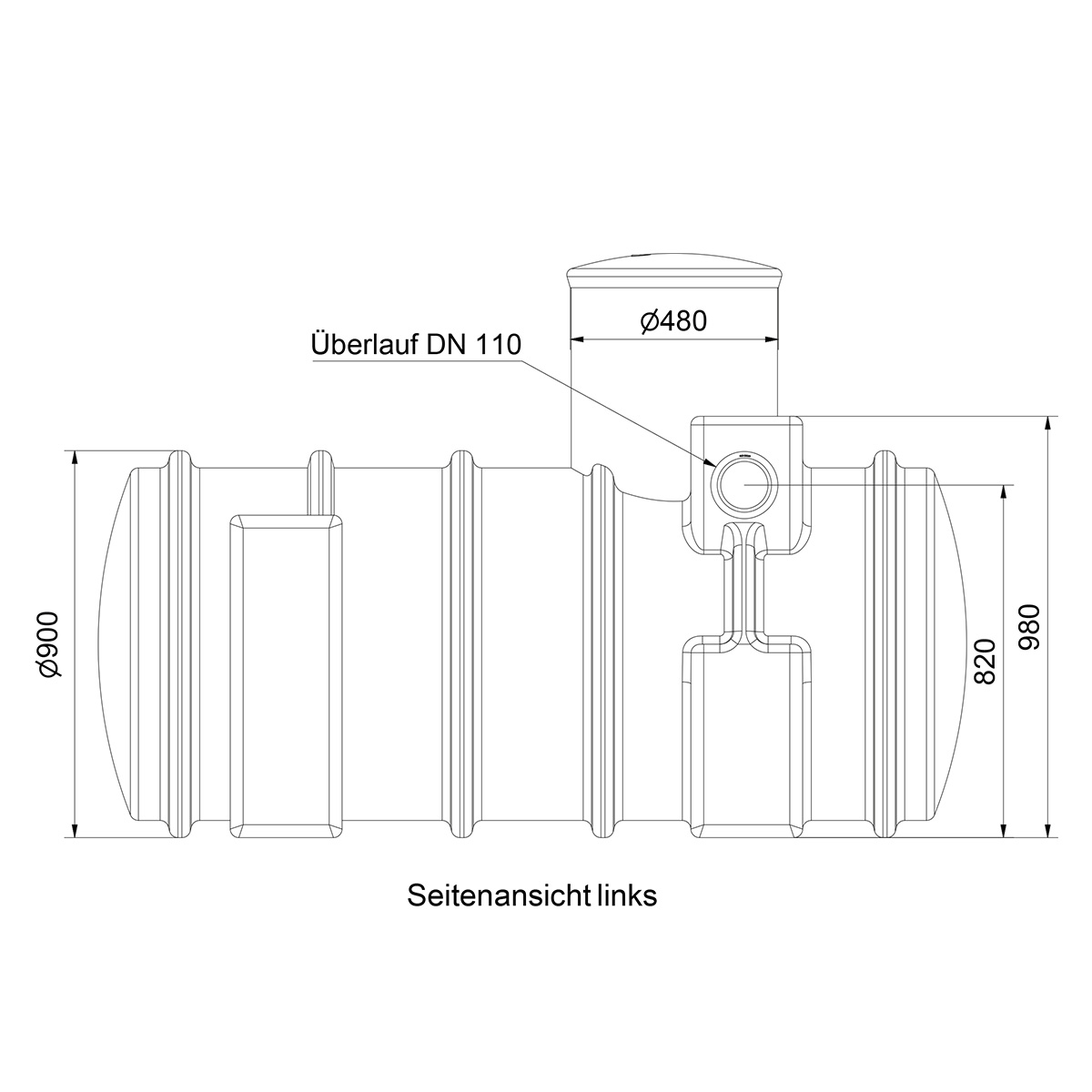 Zisterne AQa.Line 1000 Liter