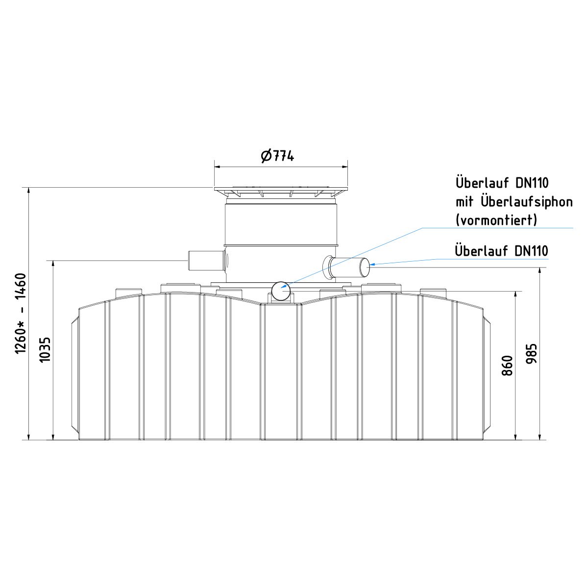 Regenwasseranlage AQa.Line FT 4000 Liter Haus