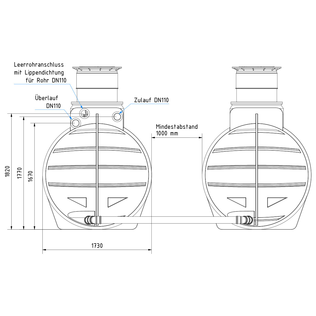 Regenwasseranlage AQa.Line 8900 Liter Haus