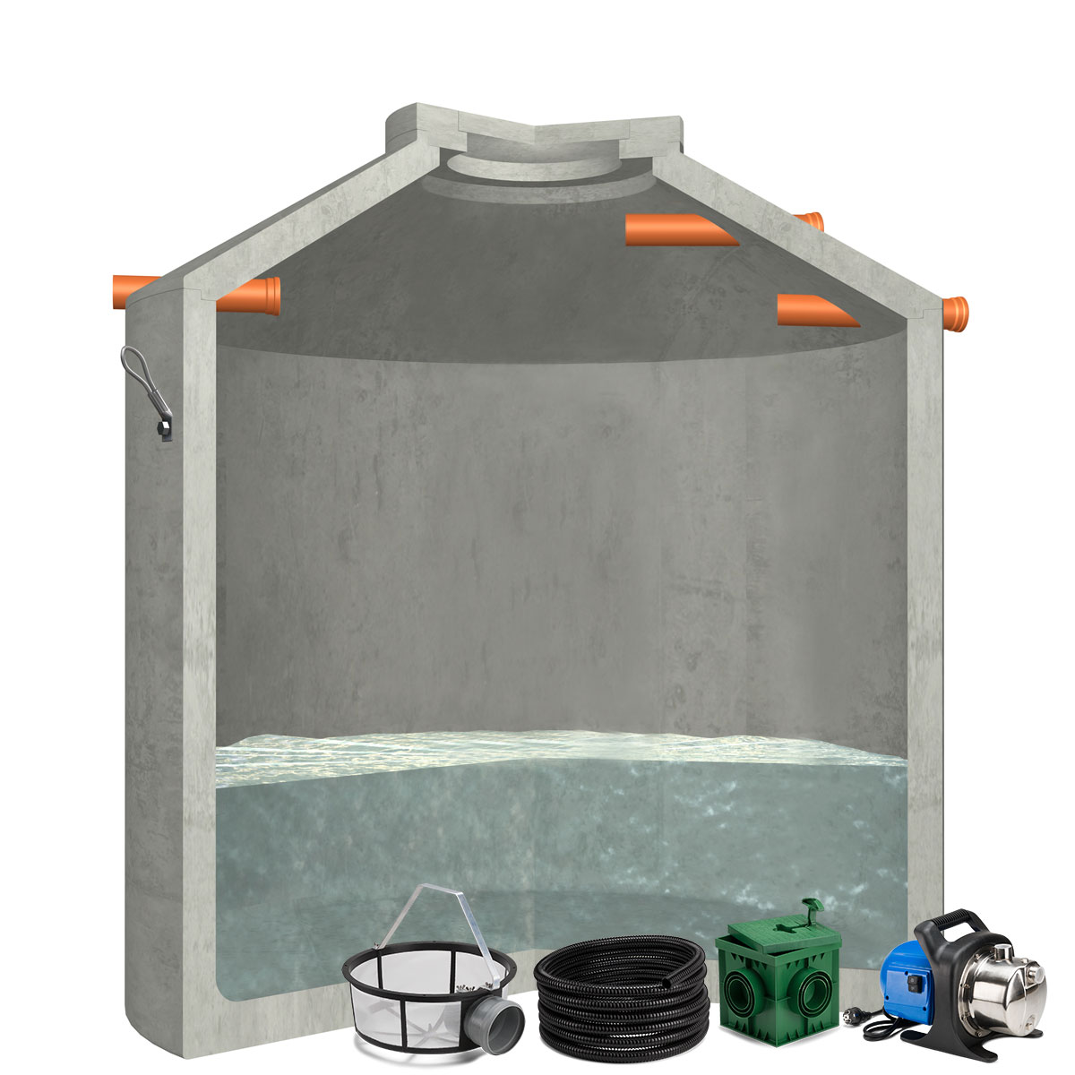Regenwasseranlage Hydrophant 8000 L Garten