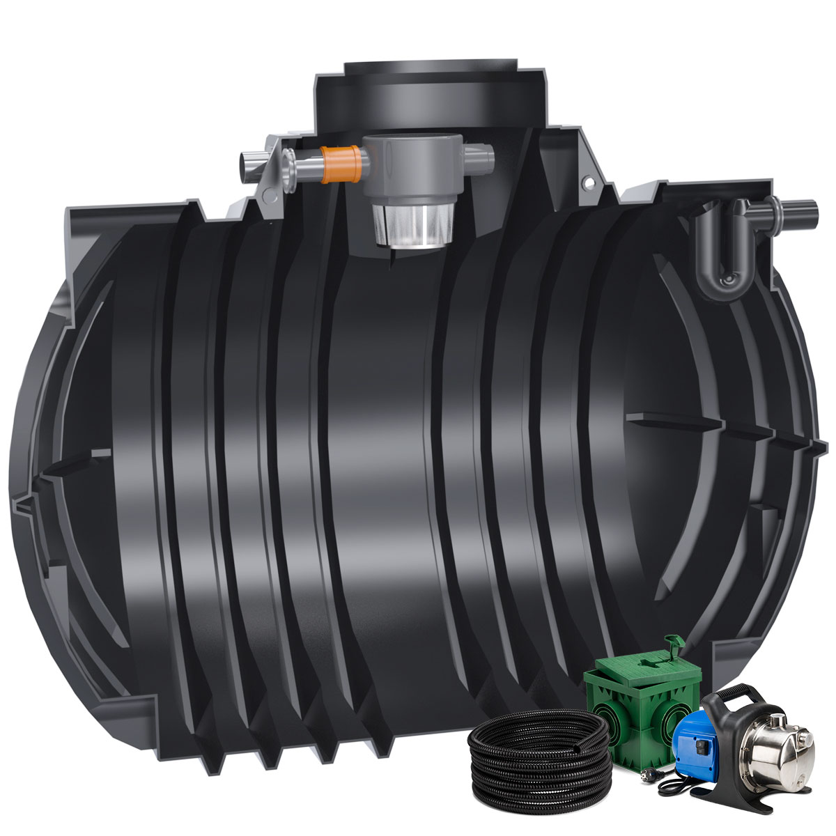 Regenwasseranlage Premium 7000 Liter Garten