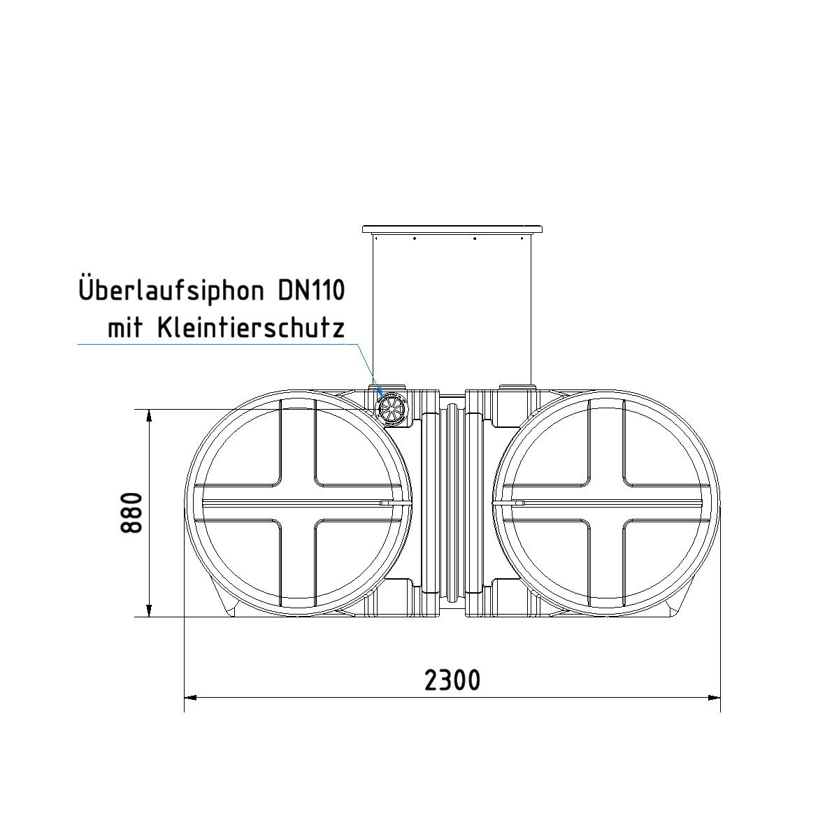 Flachtank Twinbloc 3500 Liter