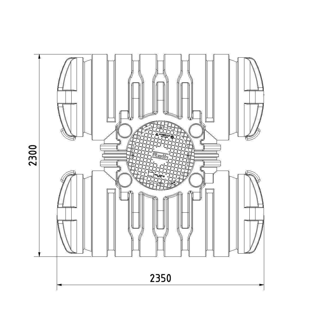 Flachtank Twinbloc 3500 Liter