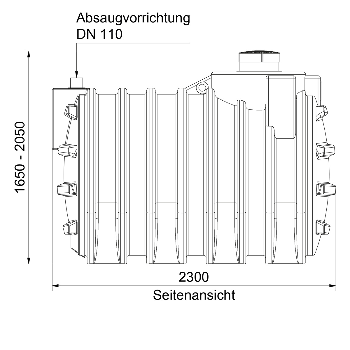 Abwassersystem AQa.Line 15000 Liter (mit DIBt-Zulassung) – grundwasserstabil