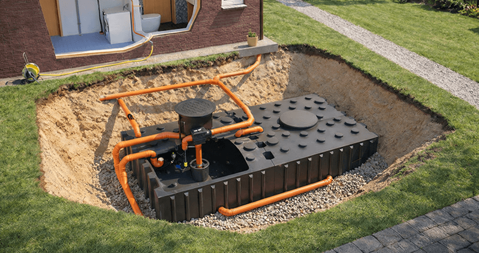 Flachtank als platzsparende Lösung für die Regenwassernutzung