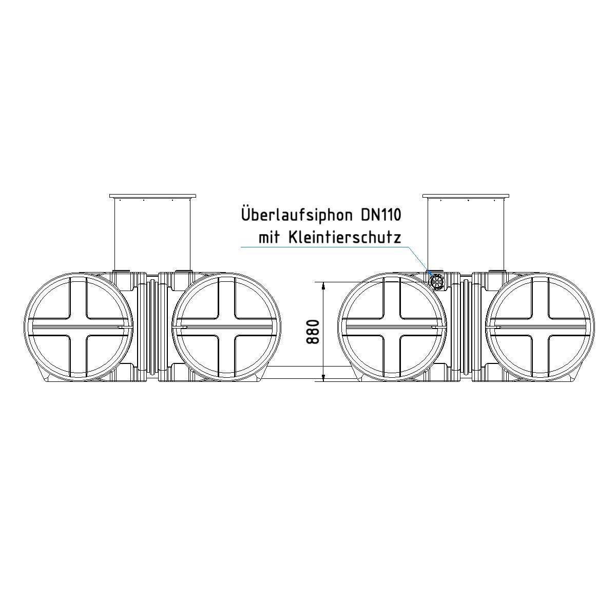 Flachtank Twinbloc 7000 Liter