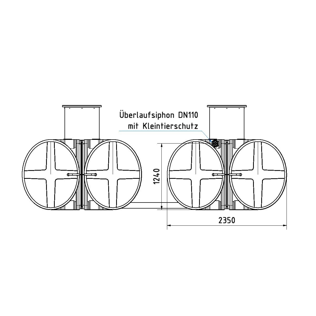 Regenwasseranlage Twinbloc 10.000 Liter
