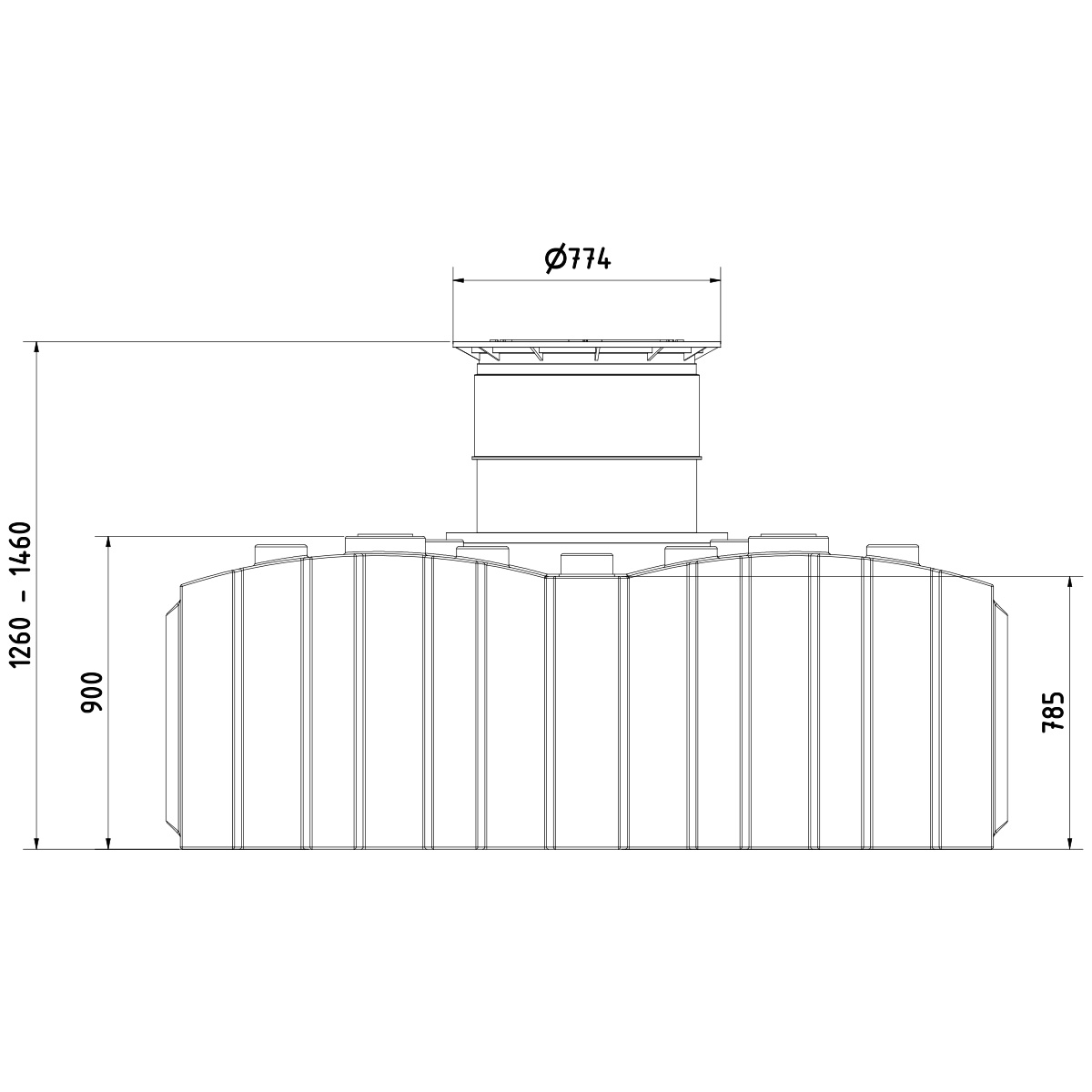 Flachtank AQa.Line 4000 Liter