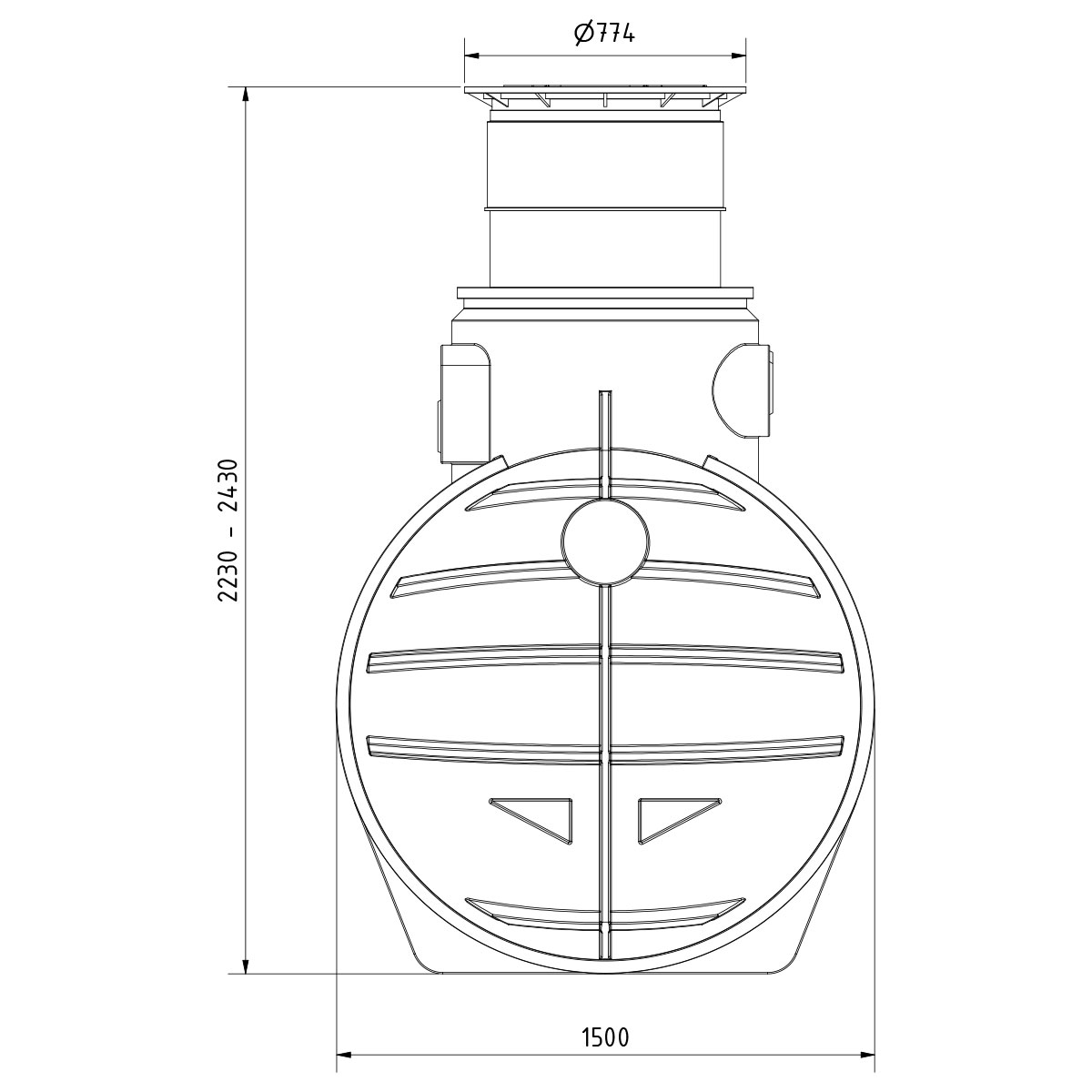 Zisterne AQa.Line 3400 Liter