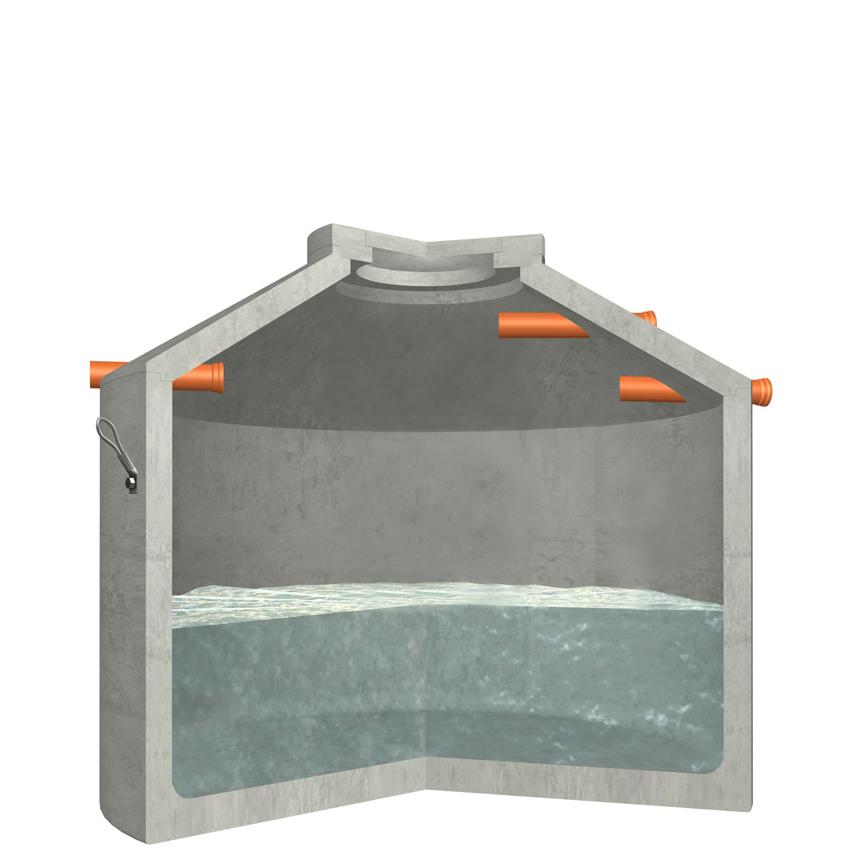 Betonzisterne, Zisterne, Regenwasserzisterne "Hydrophant" 5600 Liter