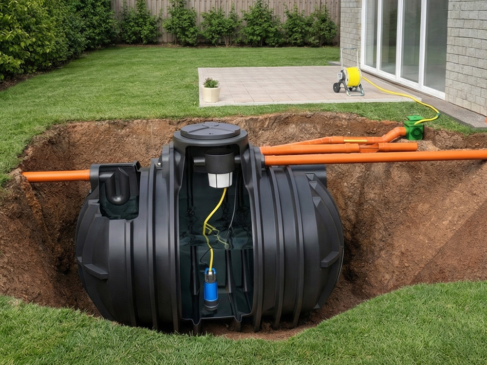 Gartenbewässerung mit Regenwasser aus einer Zisterne