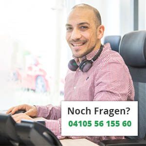 Foto von Kundenberater mit Telefonummer